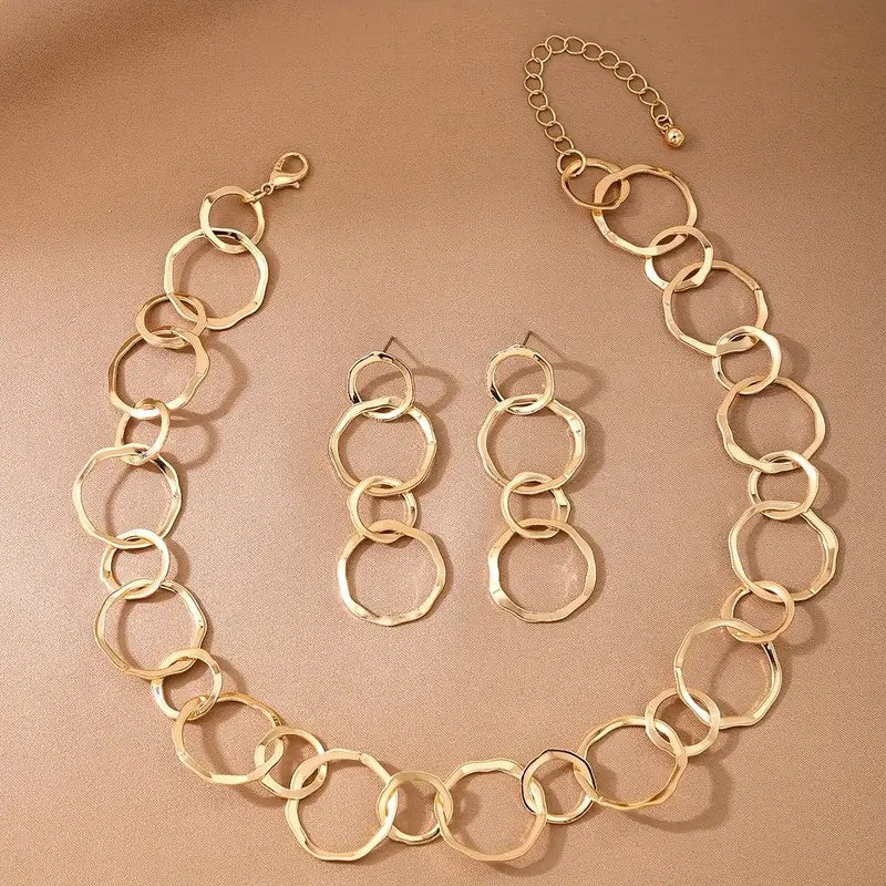 2pcs Jewelry Set, Circle Design