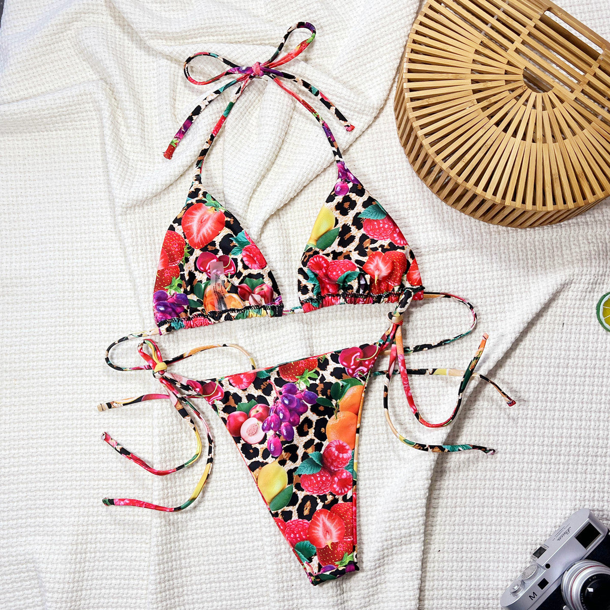 Fruit Print Braziian Bikini