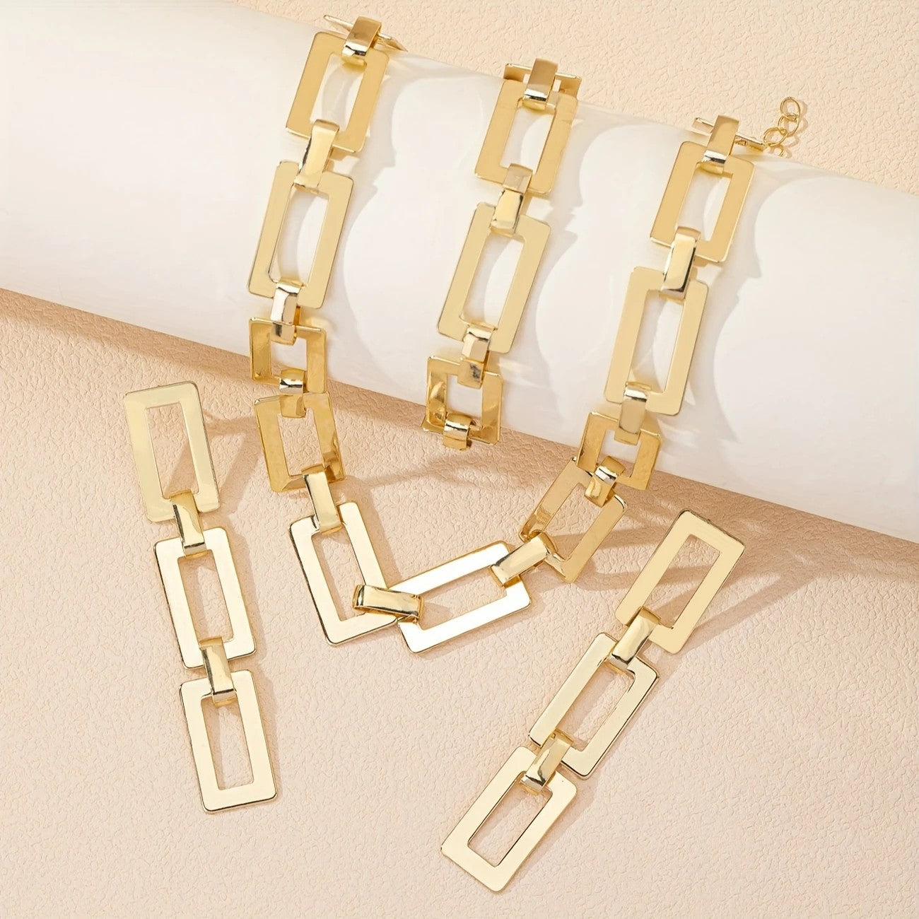 3 Piece Retro Chain Necklace