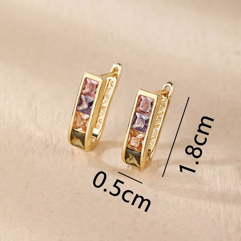 Cubic Zirconia Hoop Earrings