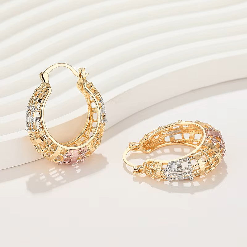 18K Plated Gold Hoop Earrings