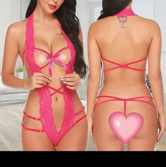 Pink Deep Neck Teddy