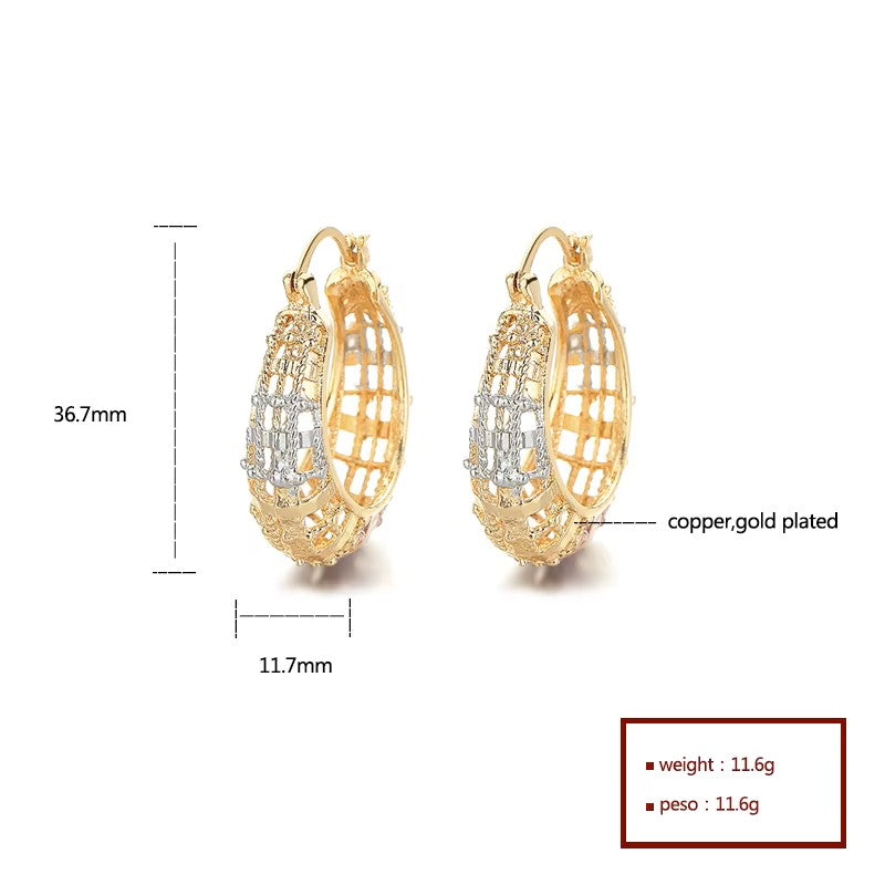 18K Plated Gold Hoop Earrings