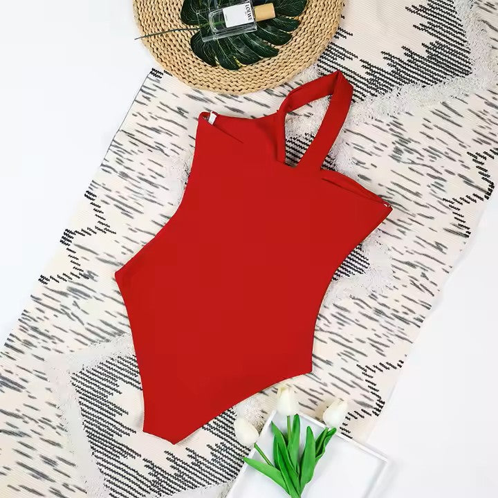 Cut Out Bathingsuit Beachwear One Shoulder