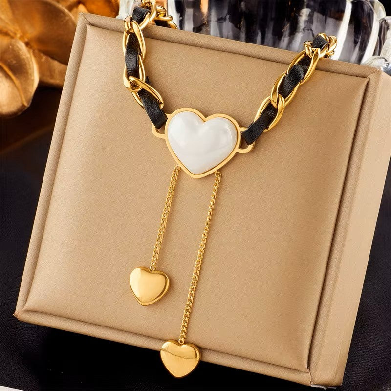 Stainless Steel Pearl Necklace