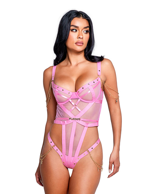 Pink Playboy Charm Teddy