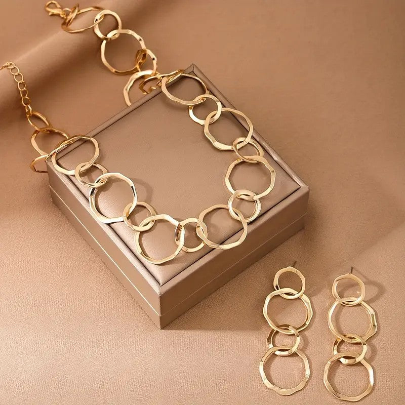 2pcs Jewelry Set, Circle Design