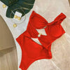 Cut Out Bathingsuit Beachwear One Shoulder