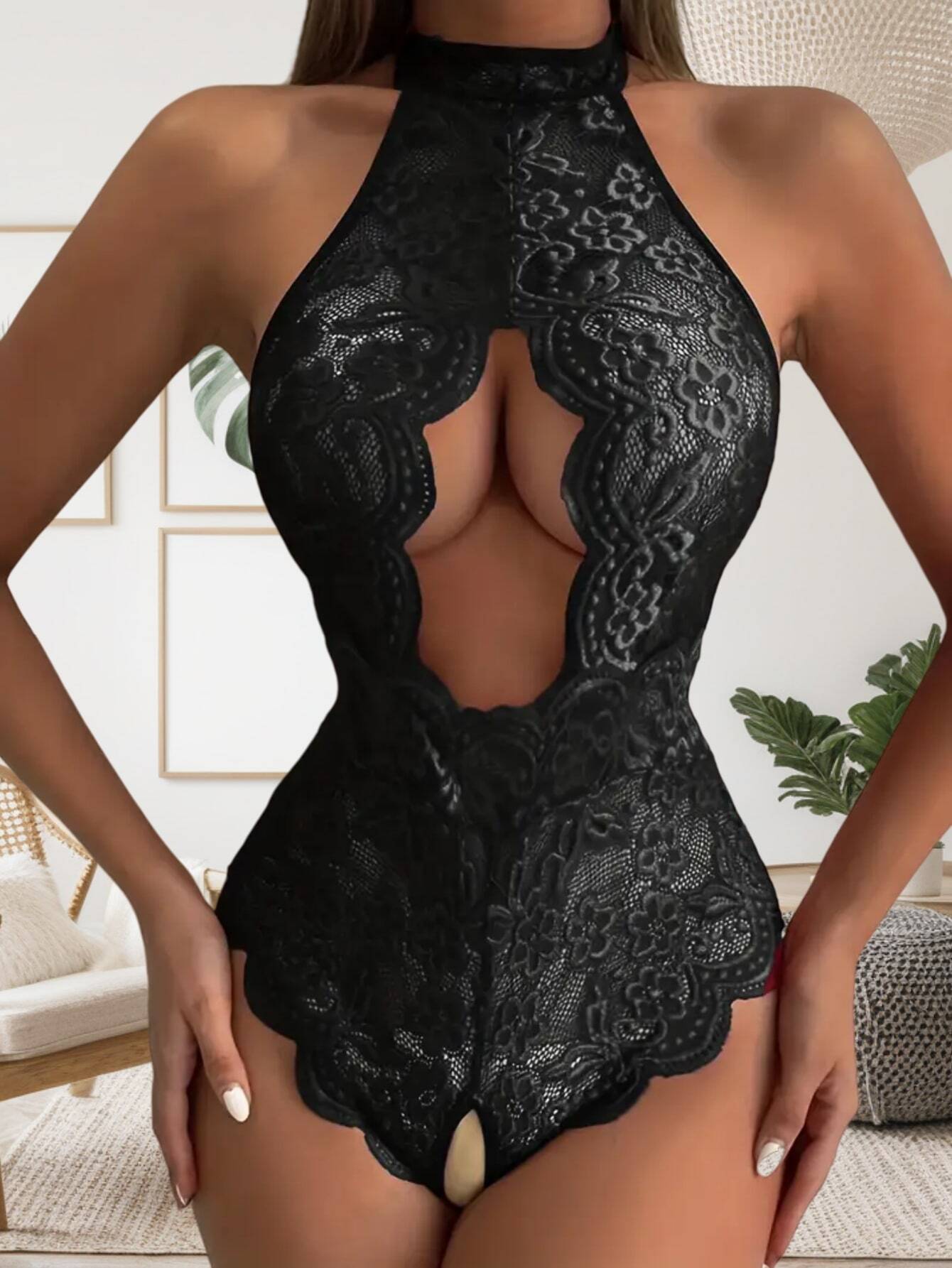 Teddie Crotchless Lingerie