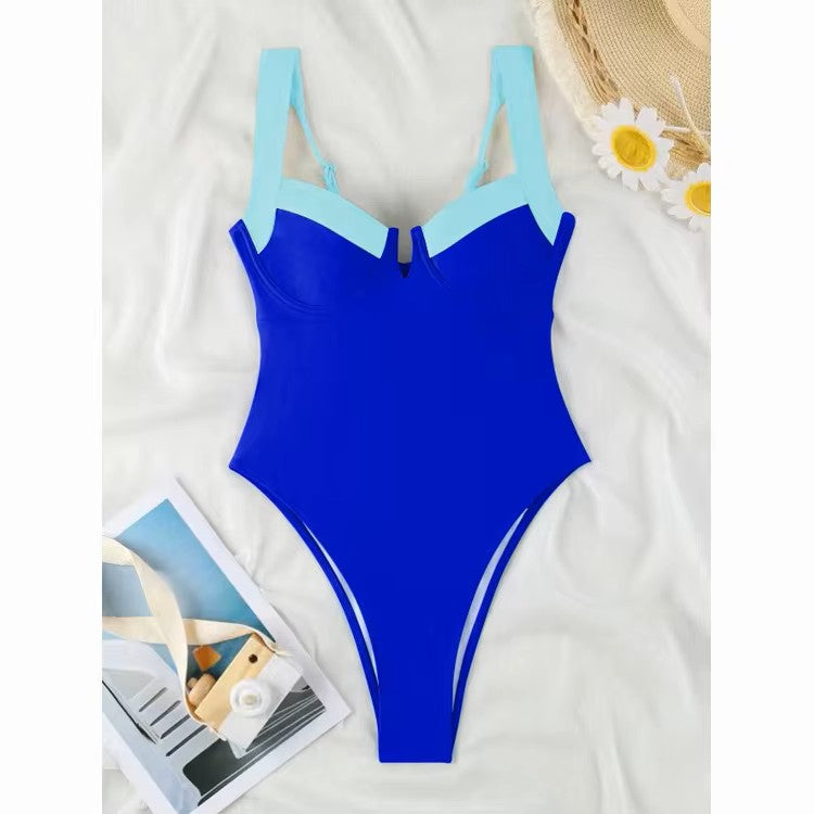 Electric Blue two tone Sexy whole piece
