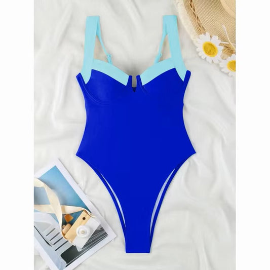 Electric Blue two tone Sexy whole piece