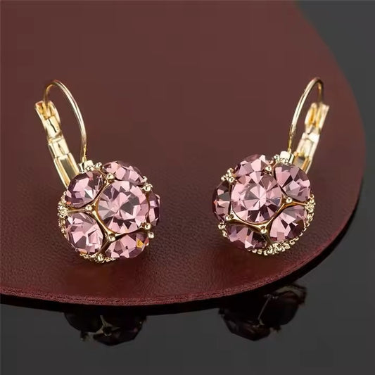 Amethyst Round Earrings