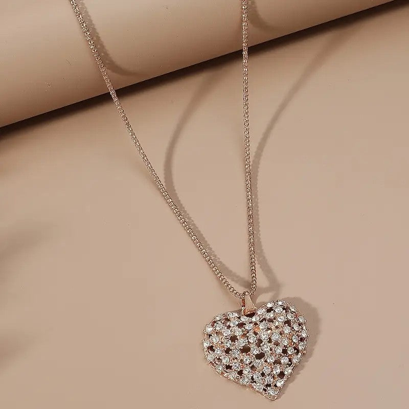 Rhinestone Heart Pendant