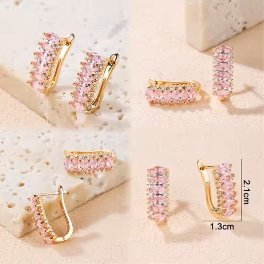 Earrings Dubai 18k Rose Gold Plated