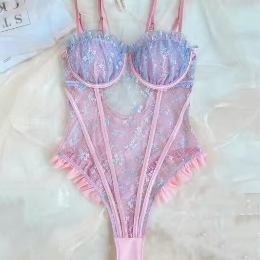 Pink/Purple Lace Teddie