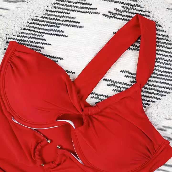 Cut Out Bathingsuit Beachwear One Shoulder