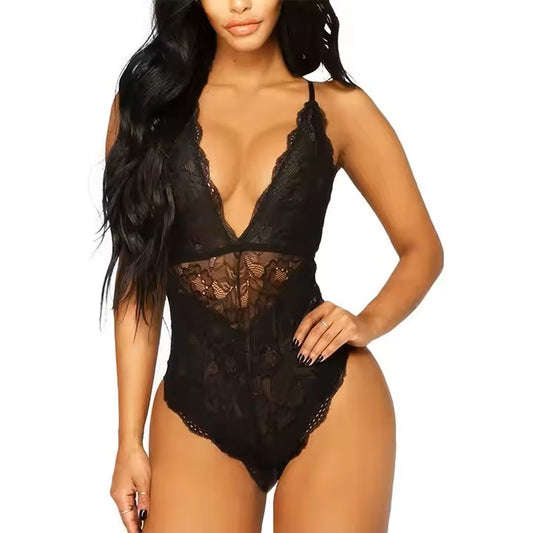 Black One Piece Lace Teddie