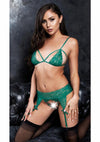 3 PC STRAPPY BRA GARTER & G-STRING