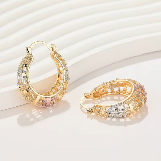 18K Plated Gold Hoop Earrings