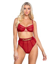 Playboy Burgundy Cage 2-Piece Set