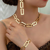 3 Piece Retro Chain  Necklace, Bracelet and Earrings