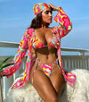 Annies Exclusives 4-Piece Bikini Set Pink