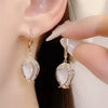 Vintage Opal Sun Flower Versatile Crystal Earrings