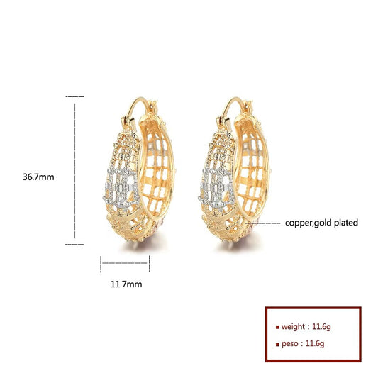 18K Plated Gold Hoop Earrings