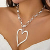 Exaggerated Design Fashionable High-End Heart Necklace