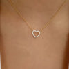 Exquisite Rhinestone Heart Pendant Necklace