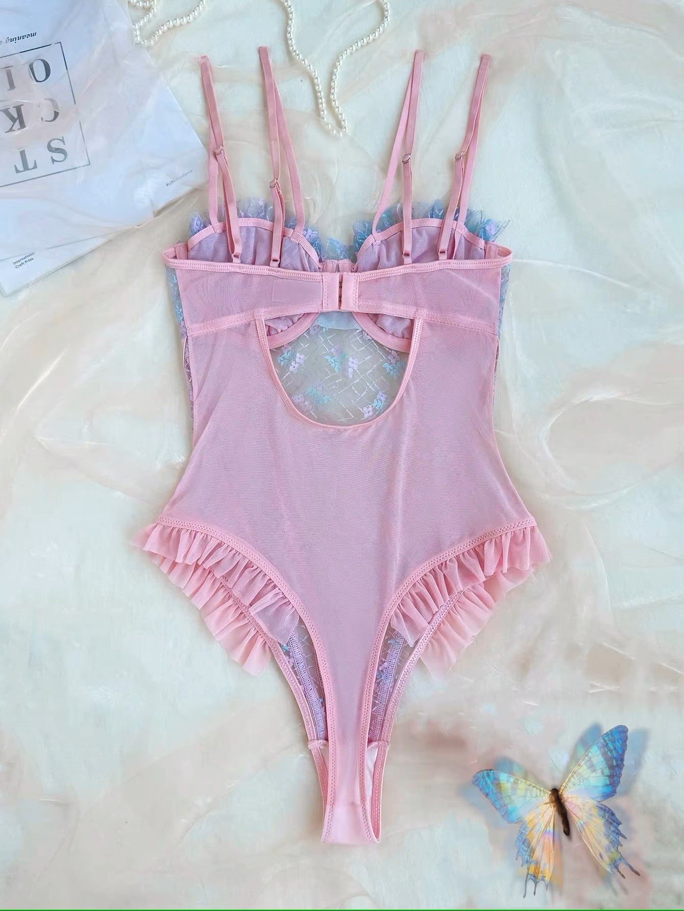 Pink/Purple Lace Teddie
