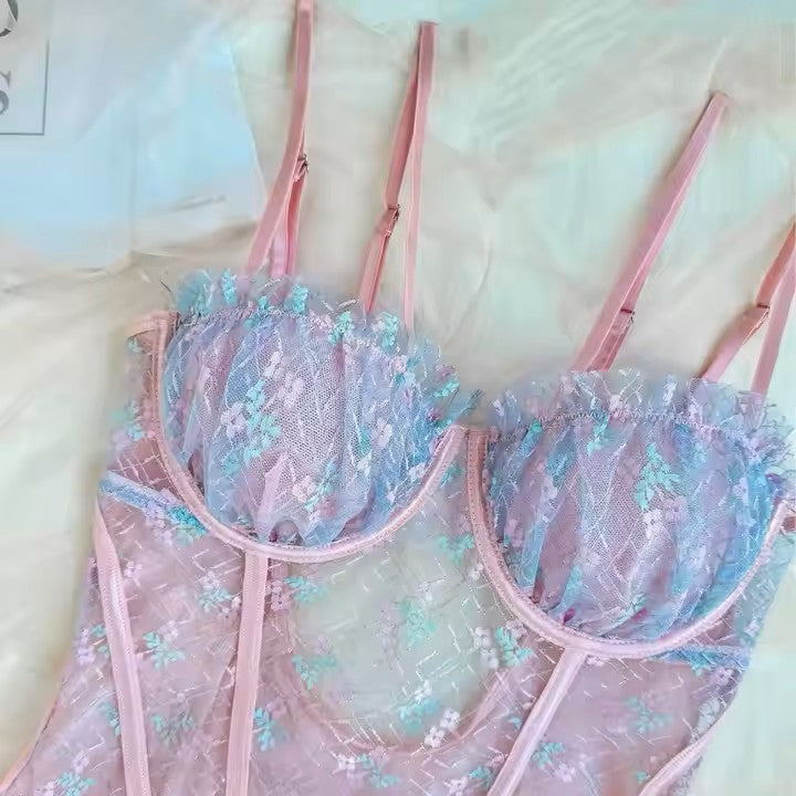 Pink/Purple Lace Teddie